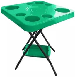 Mesa Mesinha Petisqueira Dobrável Portátil Bandeja Churrasco Praia Bar Bares Piscina Área de Lazer (verde)