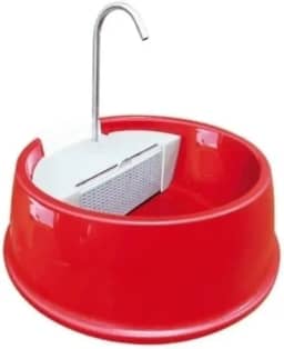 Fonte Bebedouro Automática Joy para Cães e Gatos, 1,5L, Vermelho, Filtro com Carvão Ativado, Bivolt