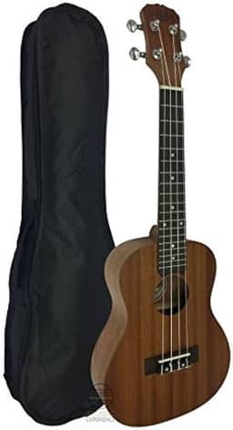 Ukulele Concert Sapele Natural Malibu 23 Capa Corda Aquila