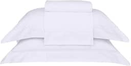 Buddemeyer Jogo de Cama King Cetim 300 Fios Buddemeyer Bud Vision New Colors II 100% Algodão Penteado Branco 4 peças