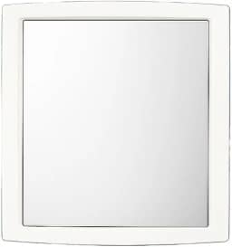 Espelho Quadrado Antiembaçante para Banho com Ventosa – Barbear e Maquiagem no Box(Branco)