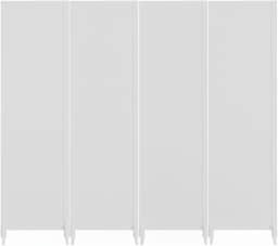 Biombo Liso Reto Fechado Pintado Divisor De Ambiente Preto ou Branco Com Pé Jt Home (BRANCO, 4 FOLHAS DE BIOMBO)