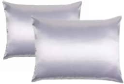 Kit 2 fronhas de cetim seda cabelo cacheado anti frizz (branco)