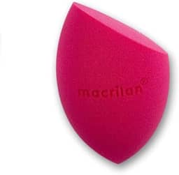 Esponja de Maquiagem Macrilan EP10 Gota Chanfrada - Acabamento Impecável para Base - Super Macia, Sem Látex - Rosa