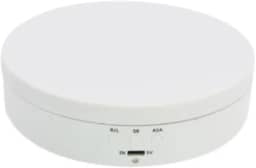 Suporte Expositor Giratorio Eletrico Para Vitrine Produtos E Foto Branco