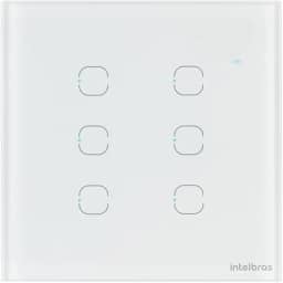 Intelbras, EWS 1006, Interruptor Touch Smart Wi-Fi com 6 teclas, Branco