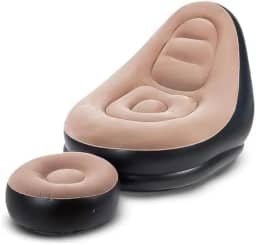 Sofá Poltrona Inflável com Banco de Apoio para os Pés – Conforto e Praticidade