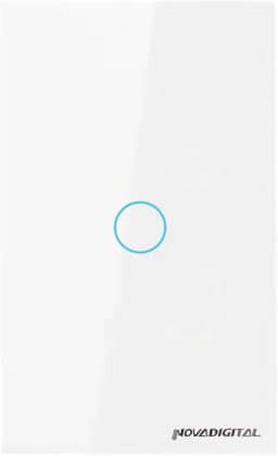Novadigital Interruptor Touch Led 1 Botão RF433Mhz Wi-fi Smart Home Google Home Alexa Automação Residencial Original