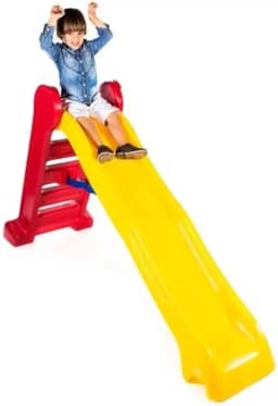 Escorregador infantil Grande 4 degraus vermelho e amarelo