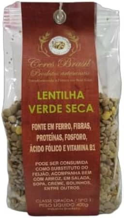 Kit 2X: Lentilha Verde Grão Ceres 400g