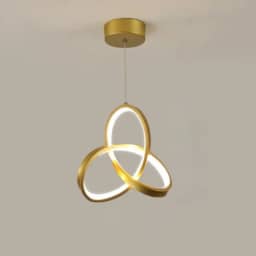 Luminária De Teto Pendente Led Moderna Lustre para Corredor Sala Quarto Cozinha (D11 (G) Dourado(30cmx30cmx6cm))