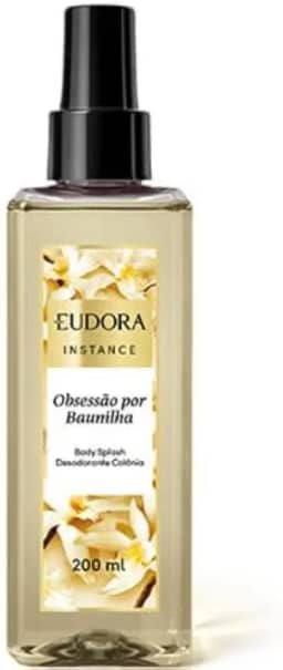 Eudora Body Splash Obsessão por Baunilha, Fragrância Oriental Gourmand, 200 ml