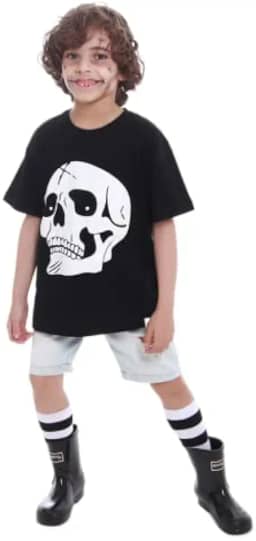 Camiseta Caveira Raio X - HALLOWEEN - QUIMERA KIDS Tamanho:6