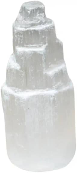 Torre de Selenita Bruta Pedra Natural Selenita 6cm Clareza Limpeza Energética Cristal para Purificação de Ambientes e Equilíbrio Energético Pedras Naturais para Terapias e Decoração