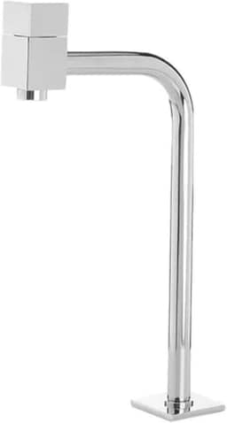 Torneira Quadrada de Inox Cromada para cuba alta lavatório bancada de banheiro, Torneira Para Cuba De Apoio