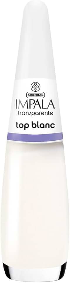 Esmalte Top Blanc, Impala Cosmeticos, Transparente/ Branco