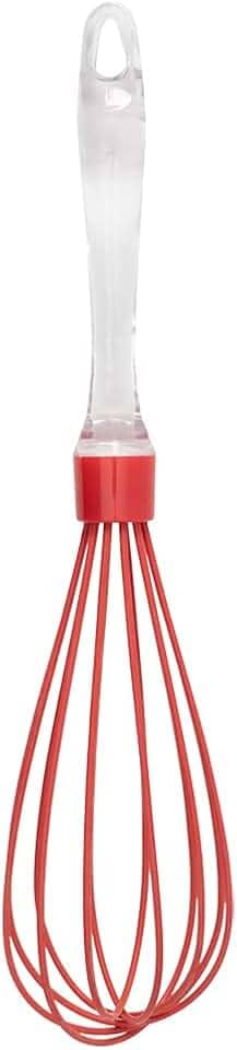 Mimo Style Batedor de Ovos e Massas Fouet, Cabeça de Silicone e Cabo em Acrílico de Excelente Durabilidade, Útil Para Diversas Receitas, Massas de Bolo, Tortas, Pães, Cremes e Claras em Neve