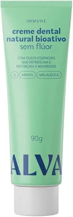 Alva Pasta de dente Immune – Menta e Melaleuca vegano 90g