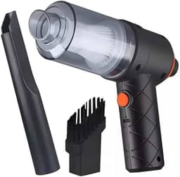 Aspirador de Pó e Soprador 2 em 1 *Premium* - Portátil - Multifuncional Sem Fio Recarregável USB Ideal Para Limpeza de Carro, Sala, Cozinha, Quarto, Banheiro, Escritório (Preto)