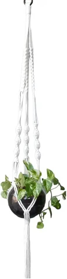 Suporte Corda Para Pendurar Vasos de Plantas Longo 150cm Arte Macramê