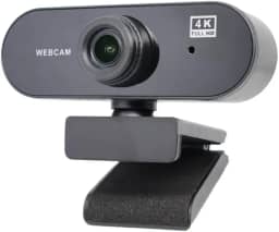 Webcam 4K para PC, foco automático PDAF, microfones com cancelamento de ruído AI duplo, correção automática de luz, webcam Plug & Play