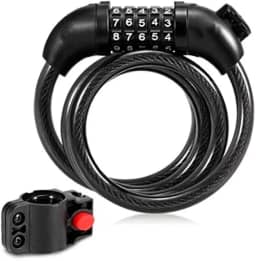 Cadeado Bike Segredo Bicicleta Senha 1,2 Metros - 5 Dígitos