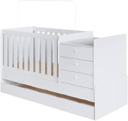 Berço Mini Cama Multifuncional Cama Auxiliar BB690 Branco Comm