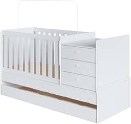Berço Mini Cama Multifuncional Cama Auxiliar BB690 Branco Comm