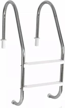 Escada Piscina Aço Inox Com Degraus Abs Corrimão Resistente