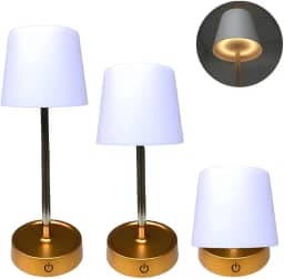 Abajur de Mesa LED Moderno, Luminária Retrátil Para Quarto, Luz Amarela Quente Para Sono e Ambientes, Touch Brilho Ajustavél