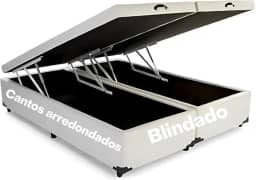 Cama Box Baú Bipartida King - Blindada, Super Reforçada