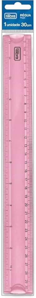 Tilibra - Régua Flexível 30cm Académie Rosa Claro - 1 un