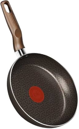 Frigideira Rochedo Expert Chocolate 20cm, com Antiaderente Resist 5X, reforçado com Partículas Minerais, Alumínio de Alta Espessura, Base Limpa Fácil e Thermo-Sinal