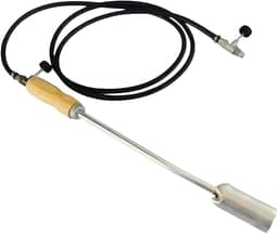 Maçarico Lança Chamas Portátil 65cm com 2 Registros e Mangueira 2 Metros