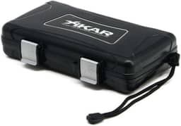 Xikar O umidor de viagem mede 21,27 x 11,27 cm, comporta 5 charutos em espuma estilo caixa de ovo