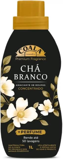 Coala Laundry Amaciante de Roupas Concentrado 1 Litro Chá Branco