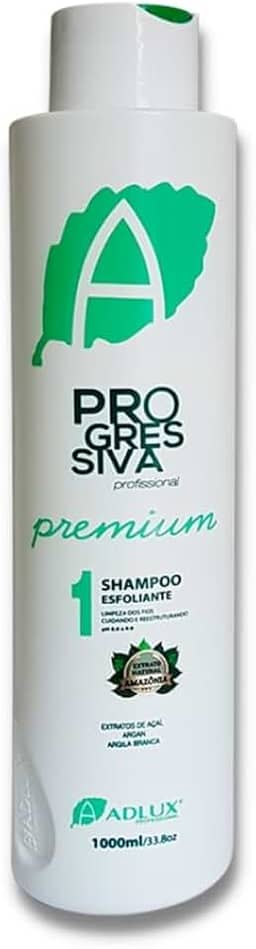 Shampoo Esfoliante Progressiva Premium Pró 20 Adlux – 1l Sem Formol. Limpa Profundamente, com Cheiro Agradável