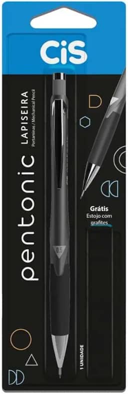 Lapiseira Profissional Pentonic 0.5 - Preta - Blister com 1 unidade + 1 tubo de grafite