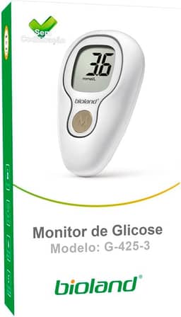 Kit Monitor de Glicose G425-3 com 25 Fitas + 25 Lancetas - Bioland