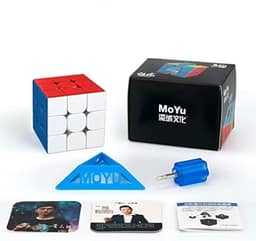 Roxenda Moyu 3x3 M Adesivo Magnético Speed Cube Mofang Jiaoshi 3x3x3 M Cubing Classroom Speedcube Edição Magnética Melhorada