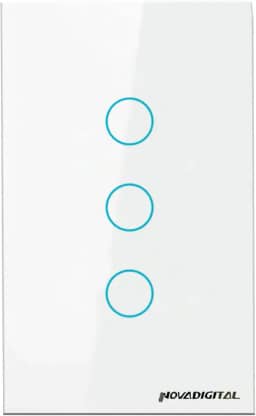 Interruptor Smart Wifi Inteligente Touch Nova Digital 3 botões Lite BR 4x2
