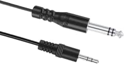 PluCable Cabo de audio P2 estereo para P10 estereo P2P1020 Preto, Conexoes em metal, 2 Metros