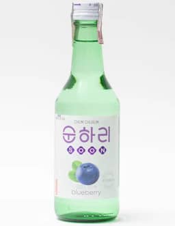 Soju Bebida Alcoólica Coreana Sabor Mirtilo 360ml