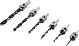 Vonder, Jogo De Brocas 3 Pontas Com Escareador, 3 Mm A 10 Mm, Jogo Com 7 Peças.