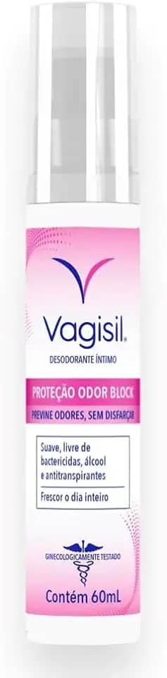 Vagisil Desodorante Íntimo Feminino Spray, Odor Block, Tripla Proteção Contra Odores, 60ml