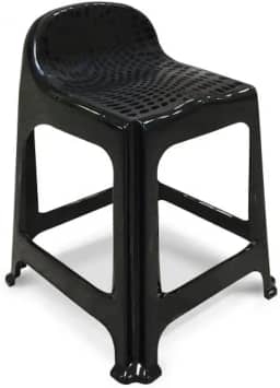 BANQUETA COM ENCOSTO PRETA