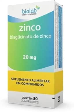 Suplemento Zinco 20mg 30 Comprimidos
