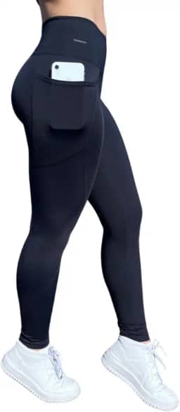 Element Fit Calça Legging Suplex Poliamida Com Bolso Lateral Azul Feminino Adulto Justo Skinny Cintura Alta Correr