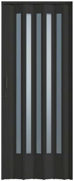 Porta Sanfonada Pvc Translúcida 210x60cm Bcf Preto