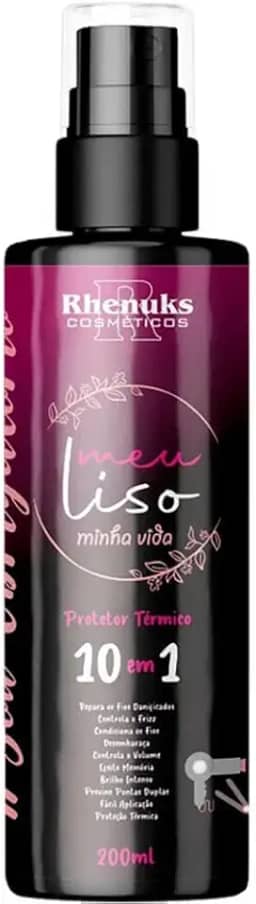 Rhenuks Meu Liso Minha Vida - Spray Protetor Térmico 10 em 1 Multifuncional 200ml